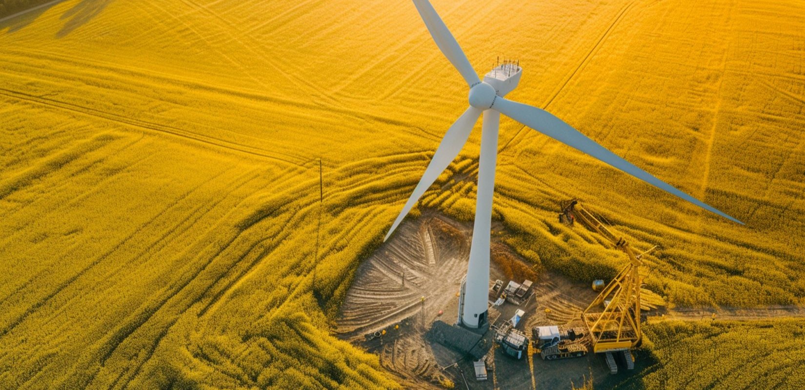 Bau einer Windkraftanlage