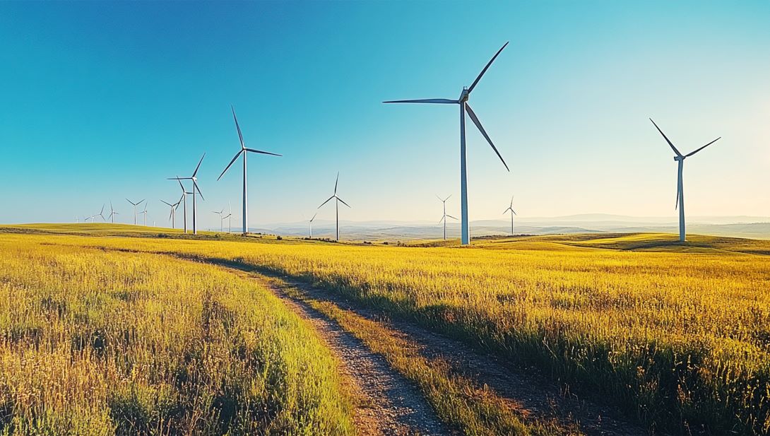 10 Schritte zur effektiven Projektierung von Windkraftanlagen, Windkraftanlage auf einem Feld
